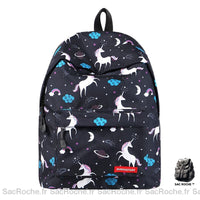 Sac à dos licorne et arc-en-ciel - modèle Noir - Sac Roche ™