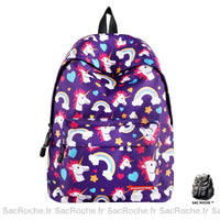 Sac à dos licorne et arc-en-ciel - modèle Violet - Sac Roche ™