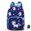 Sac à dos fille motif licorne - Bleu - Sac à dos scolaire Sac à dos pour enfants