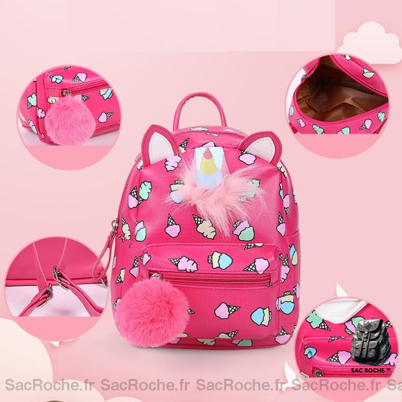 Sac À Dos Licorne Glace Cornet Mini Dos Enfant