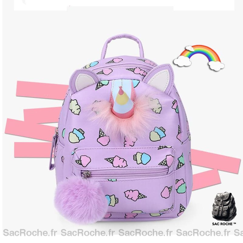 Sac À Dos Licorne Glace Cornet Mini Dos Enfant