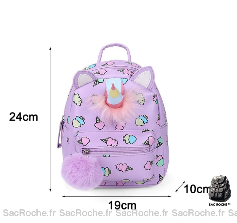 Sac À Dos Licorne Glace Cornet Mini Dos Enfant