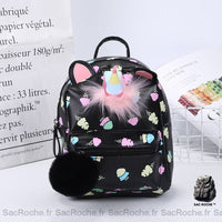 Sac à Dos Licorne Glace Cornet Mini - modèle Noir - Sac Roche ™