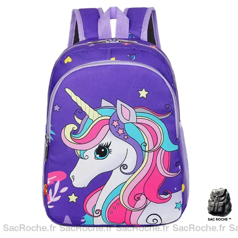 Sac À Dos Licorne Maternelle Violet Sac