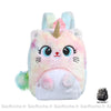 Sac à dos licorne doux pour enfants multicolore avec un fond blanc
