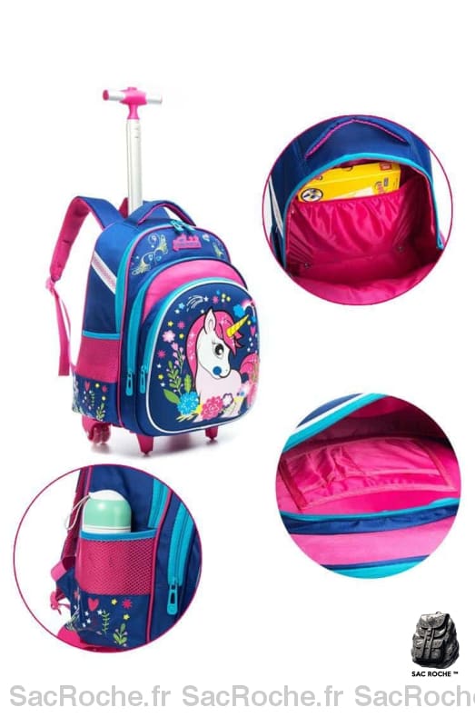 Sac À Dos Licorne Roulettes Filles Enfant