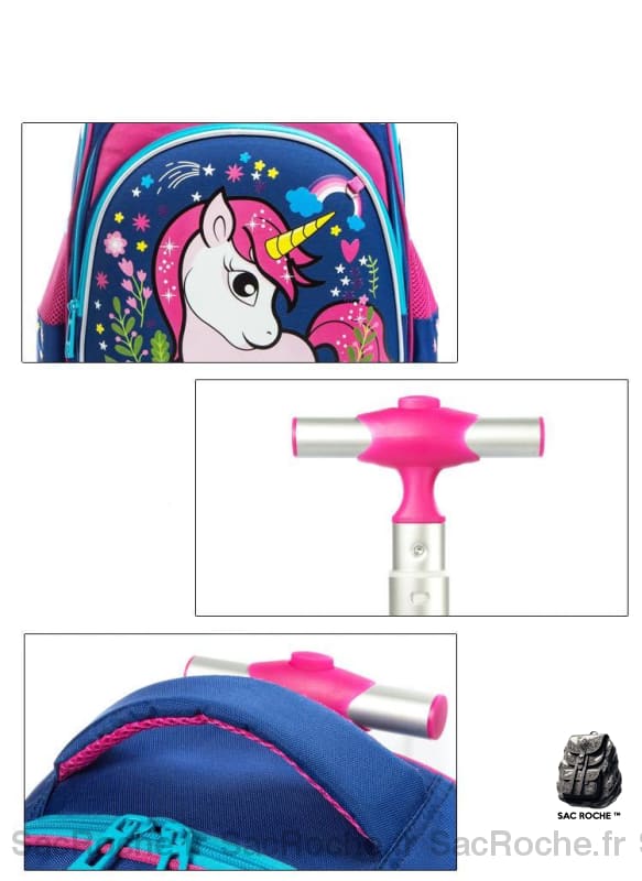 Sac À Dos Licorne Roulettes Filles Enfant