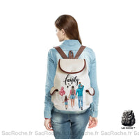 Sac à dos lin inscription famille - Sac Roche ™