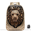 Sac à dos tête de lion en relief 3D - Or - Lion Sac à dos