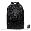 Sac à dos tête de lion en relief 3D - Noir - Sac à dos Sac à dos scolaire
