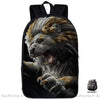 Sac À Dos Lion Personnalisé Énervé Noir Sacs Dos Personnalisés