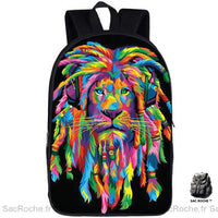 Sac À Dos Lion Rasta Personnalisé Noir Sacs Personnalisés