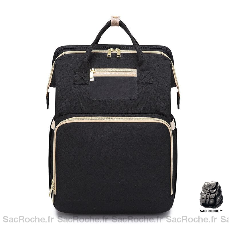 Sac à dos avec lit pliable pour bébé - Noir - Sac à langer Sac