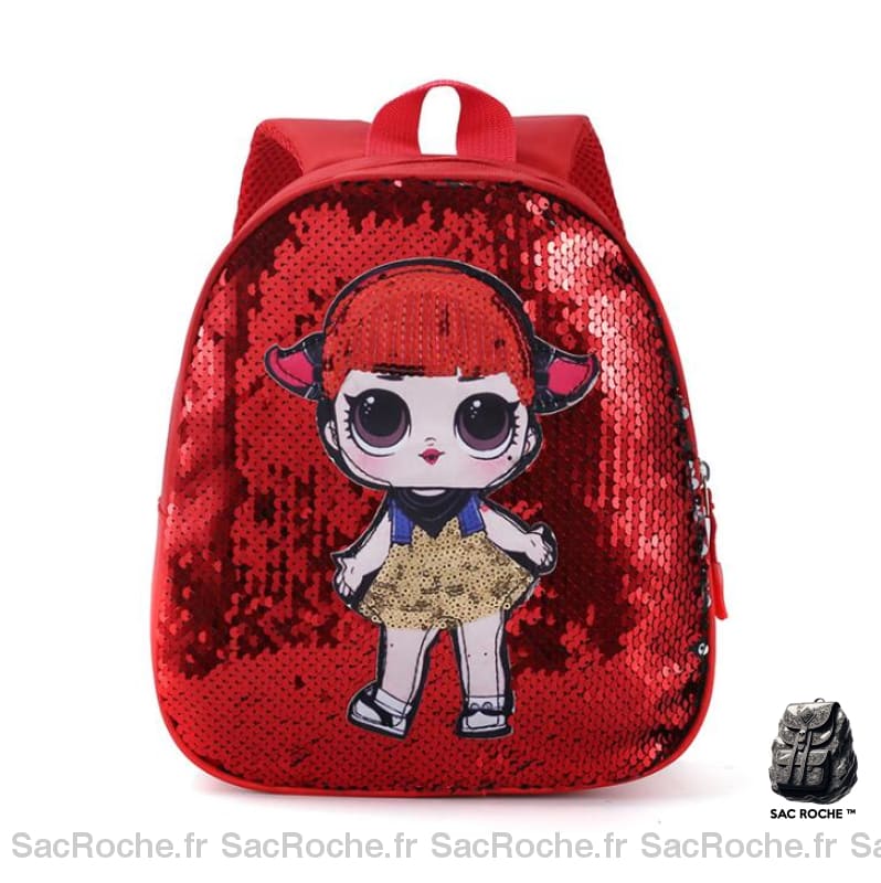 Sac à dos enfant motif LOL Suprise - Rouge - Sac à dos pour enfants Sac à dos