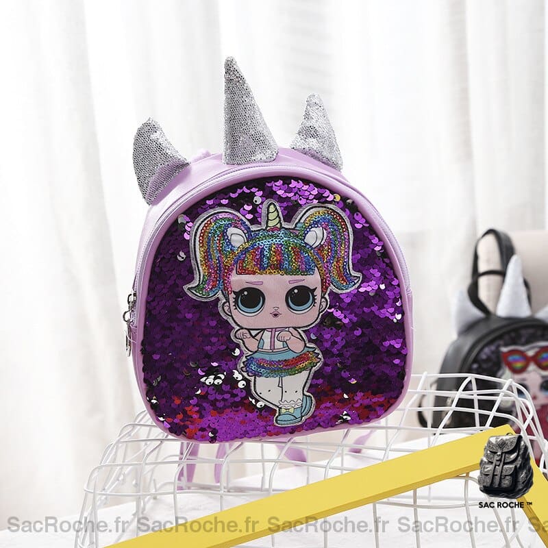 Sac à dos fille LOL Surprise - Violet - Poupée Sac