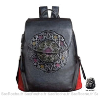 Sac à Dos Luxe Cuir Femme - modèle Noir - Sac Roche ™