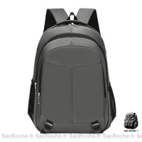 Sac à Dos Lycée Homme Moderne - modèle Gris - Sac Roche ™