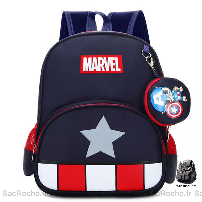 Sac À Dos Marvel Bleu École Maternelle Captain America Foncé Sacs Dos Scolaire