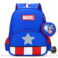 Sac à Dos Marvel Bleu École Maternelle - modèle Captain America Bleu - Sac Roche ™