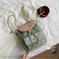 Sac à dos matelassé femme - modèle Vert - Sac Roche ™