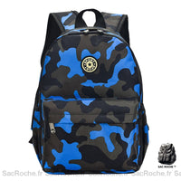 Sac À Dos Maternelle Camouflage Durable Bleu Sacs Scolaire