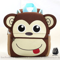 Sac à dos maternelle néoprène animaux mignons - modèle Singe - Sac Roche ™