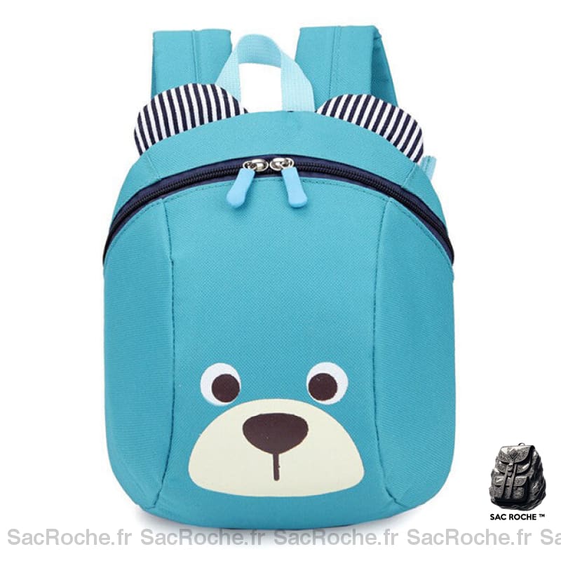 Sac À Dos Maternelle Ourson Mignon - Caractériel Bleu Clair Sacs Dos Scolaire