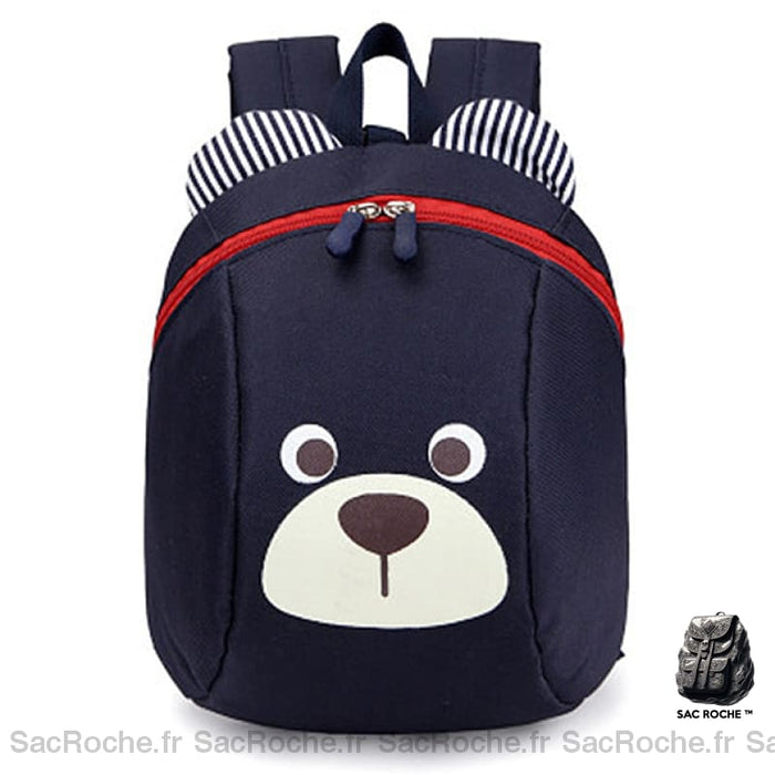 Sac À Dos Maternelle Ourson Mignon - Caractériel Bleu Foncé Sacs Dos Scolaire