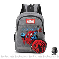 Sac à dos maternelle Spiderman - modèle Spiderman gris - Sac Roche ™