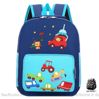 Sac à Dos Maternelle Tracteurs Ultra Léger - modèle Bleu clair - Sac Roche ™