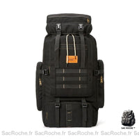 Sac à dos militaire 100L - Grande capacité - modèle Noir - Sac Roche ™