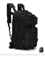 Sac à dos militaire 30L camouflage - modèle Noir - Sac Roche ™