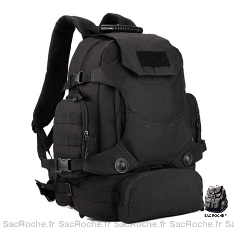 Sac à dos militaire multifonction 3 en 1avec capacité de 40l noir avec un fond blanc