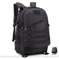 Sac à dos militaire 40L+ grande capacité - modèle Noir - Sac Roche ™
