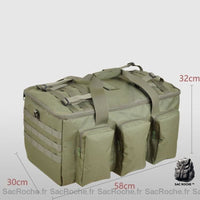 Sac à dos militaire 50L camouflage - modèle Vert - Sac Roche ™