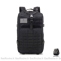 Sac à dos militaire 50L - modèle Noir - Sac Roche ™