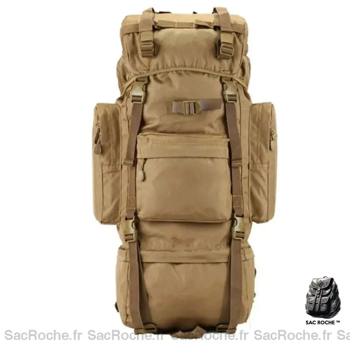 Sac À Dos Militaire 70L Camouflage Kaki Sac