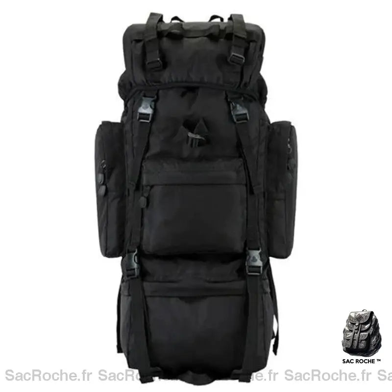 Sac À Dos Militaire 70L Camouflage Noir Sac