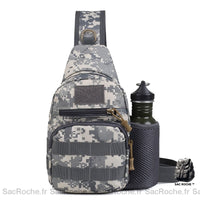 Sac à dos militaire avec emplacement gourde - modèle Gris - Sac Roche ™