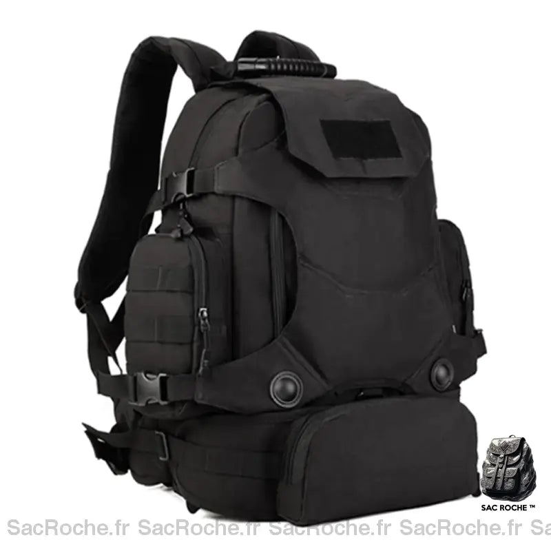 Sac À Dos Militaire Compact 40L Noir Sac Homme