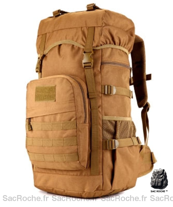 Sac à dos de randonnée militaire - Marron - Sac à dos de randonnée Sac à dos