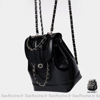 Sac à dos mini cuir souple femme - modèle Noir - Sac Roche ™