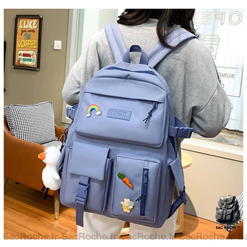 Sac À Dos Motif Canard 4 Pièces Enfant