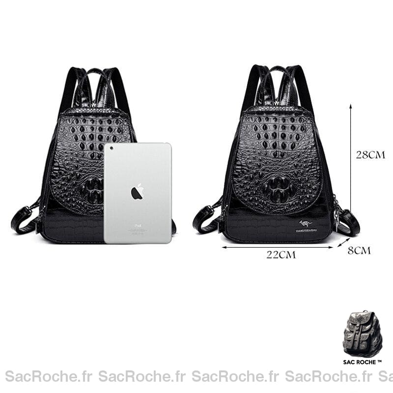 Sac À Dos Motif Croco Femme Luxe