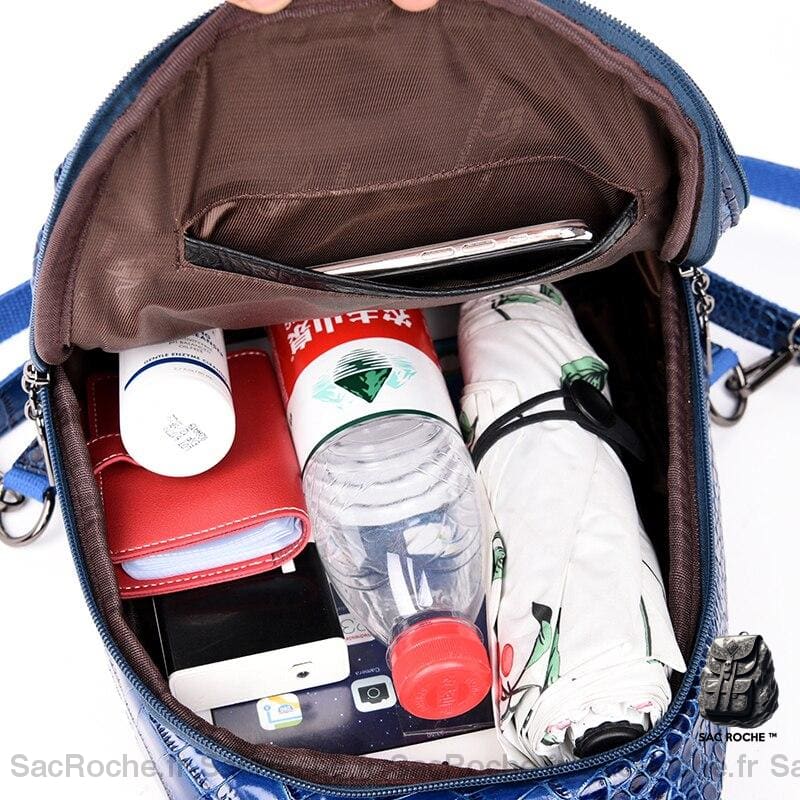 Sac À Dos Motif Croco Femme Luxe