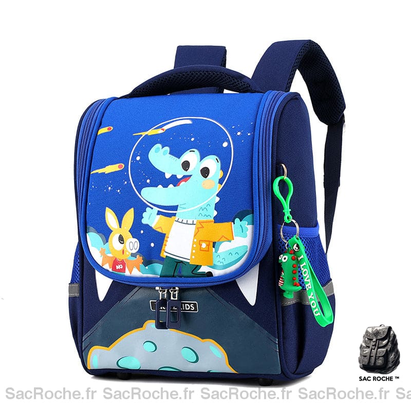 Sac à dos à motif mignon de bonne qualité bleu avec un fond blanc