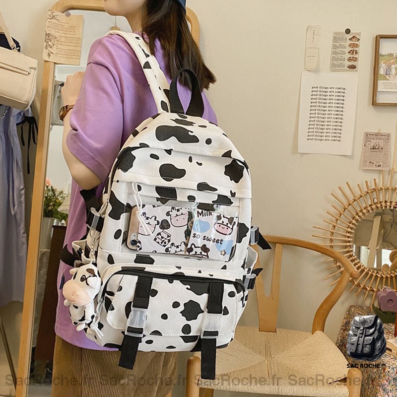 Sac À Dos Motif Vache Stylé Enfant