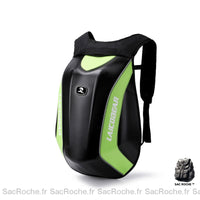 Sac à dos moto étanche extensible - modèle Vert - Sac Roche ™