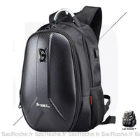 Sac à dos moto résistant - modèle Noir brillant - Sac Roche ™