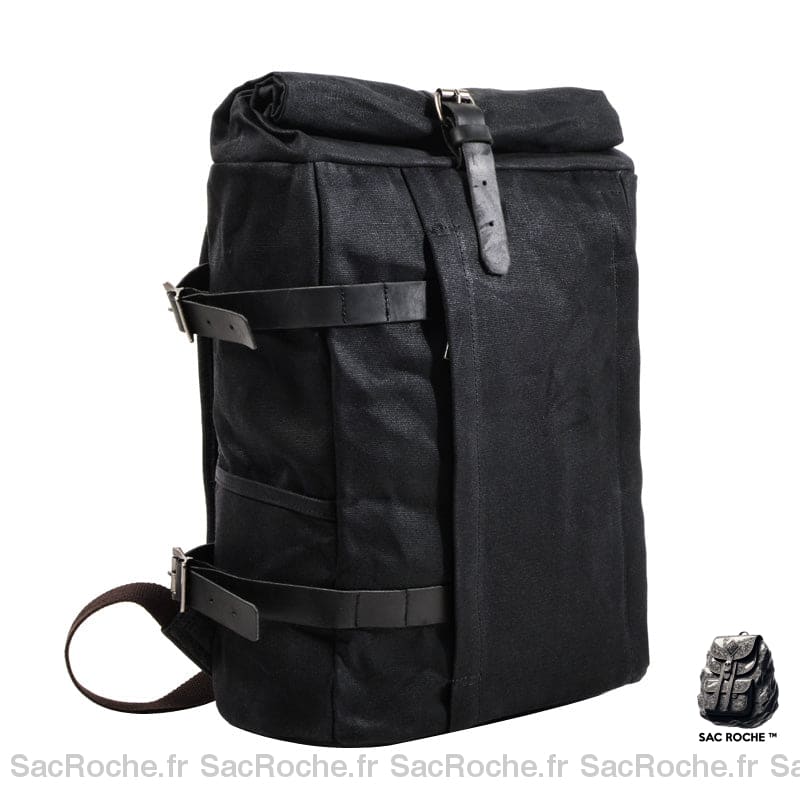 Sac À Dos Moto Toile Vintage Roll Top Dos En